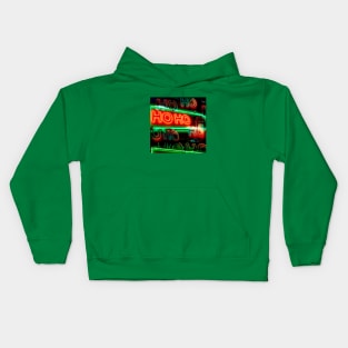 Ho Ho Santa Green Red Hoho Neon Lights Kids Hoodie